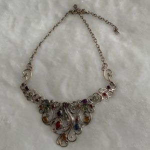 Carolyn Pollack Multi Color Statement Necklace